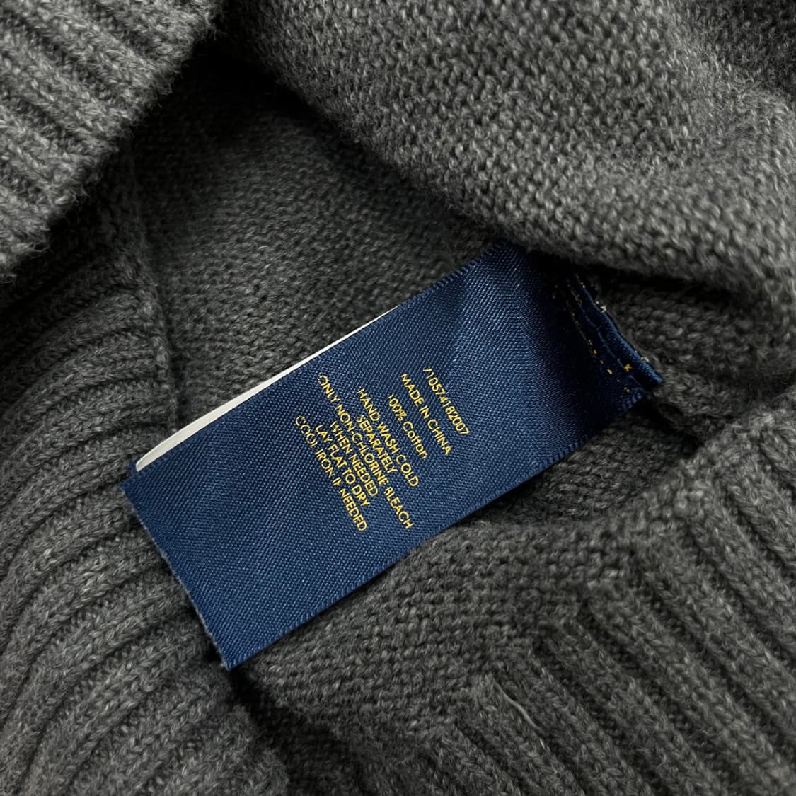 폴로 랄프로렌 버건디포니 그레이 니트 반집업 M 상품이미지5