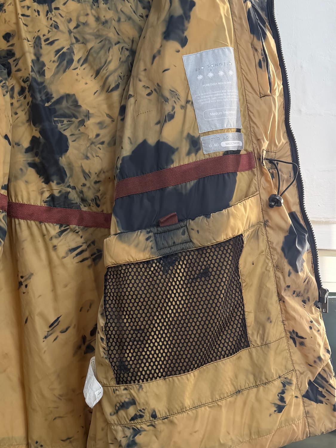 Songzio 옐로/블랙 타이다이 덕 다운 패딩 자켓 110 상품이미지7