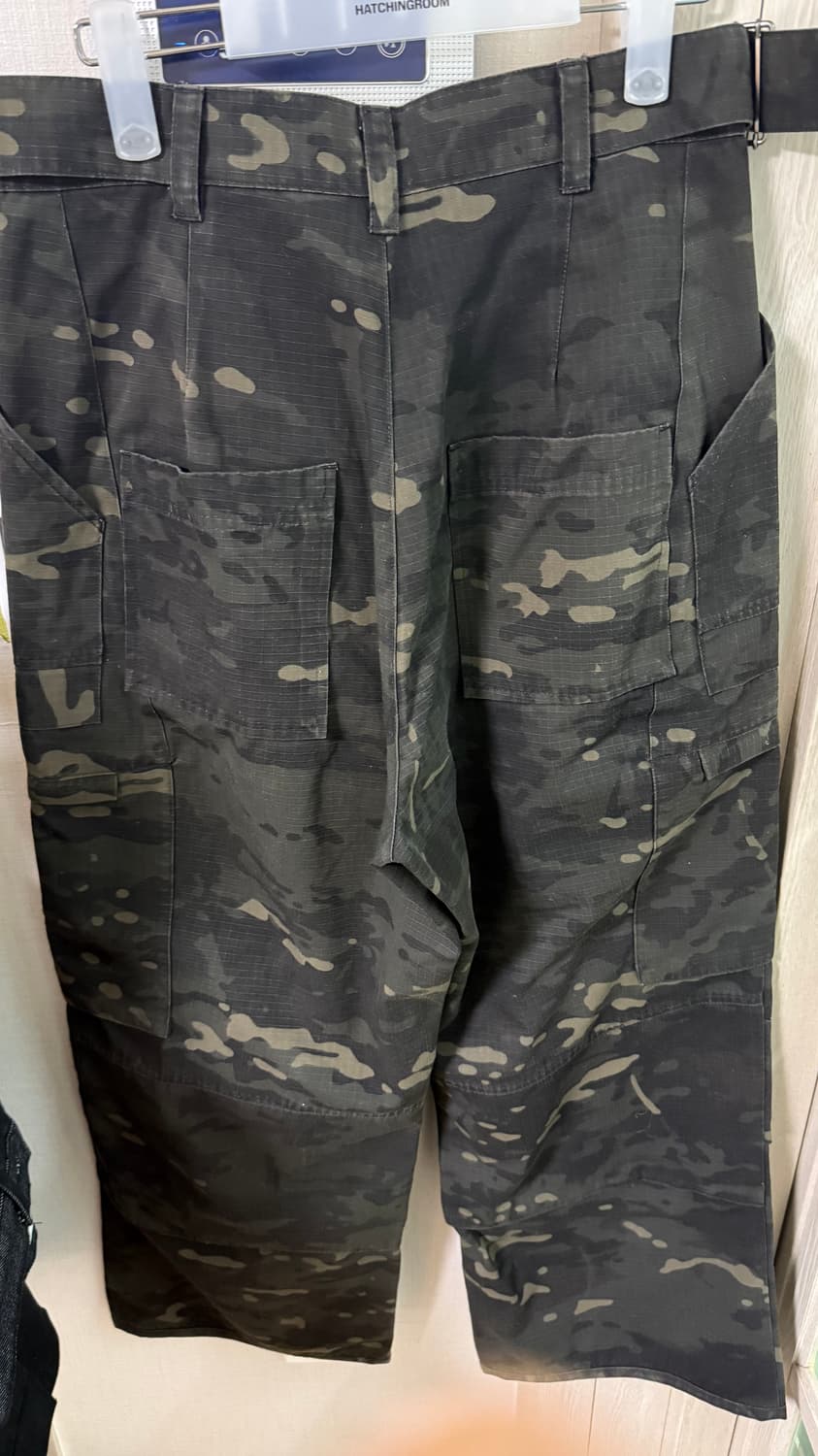 해칭룸 퍼티그 오버 팬츠 립스탑 블랙 카모 3 상품이미지3