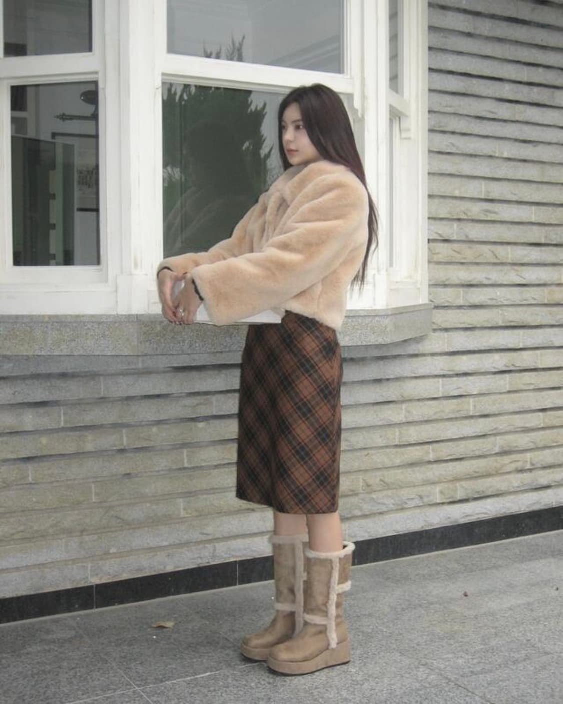루루서울 러브 크로스 퍼 부츠 (Love Cross Fur Boot) 상품이미지3