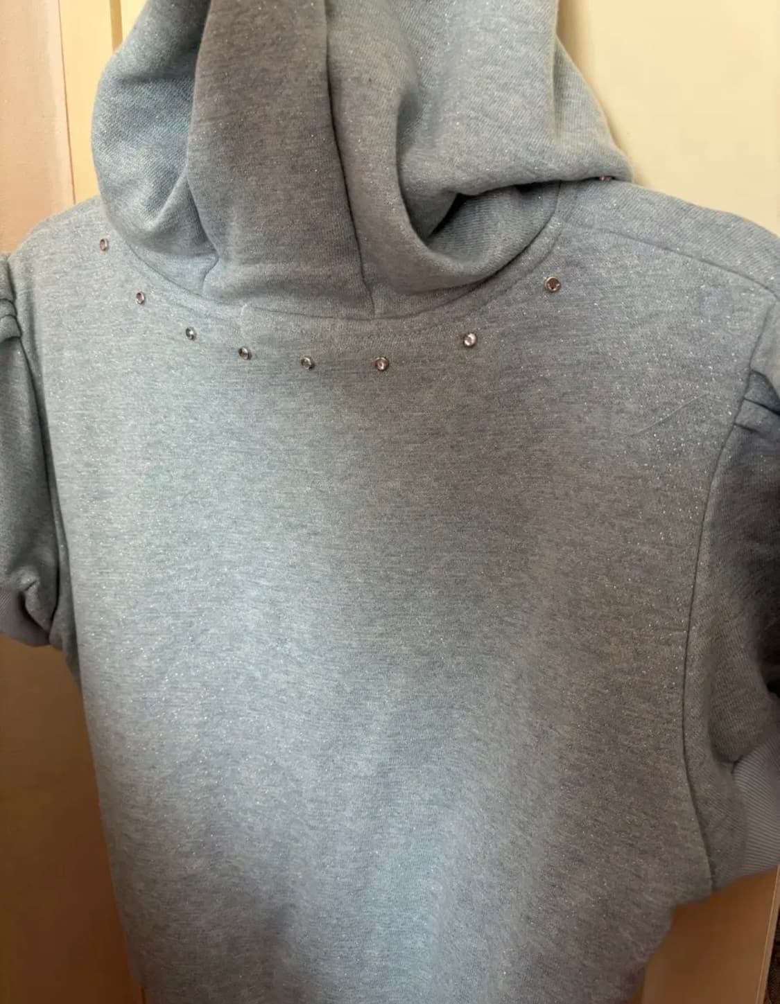 퓨레 페어리 후디 후드집업 metal blue 해린 레이 착용 상품이미지6