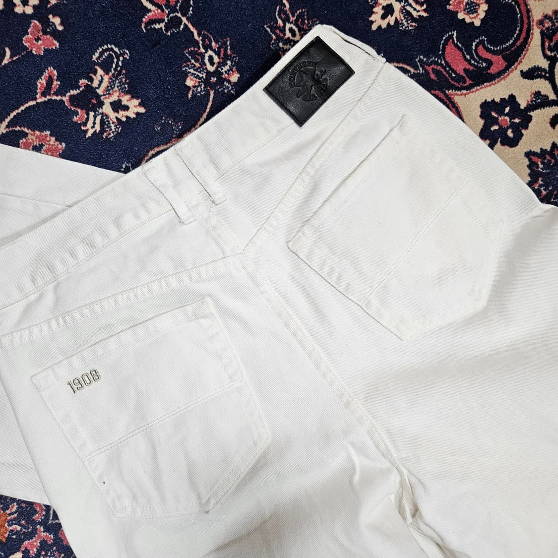 컨버스(Converse) 세미와이드 화이트 데님팬츠 27size 상품이미지2