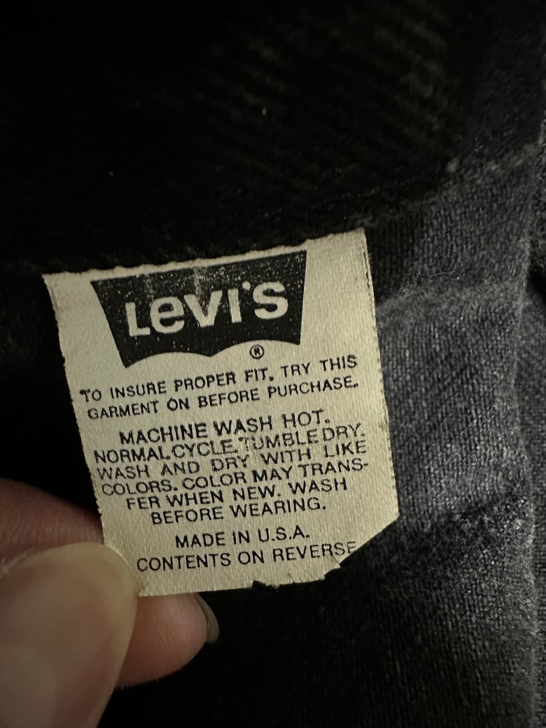 리바이스 70598-4159 L 블랙 데님 자켓 USA 상품이미지6