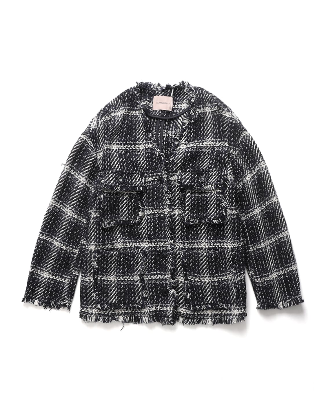 빔즈 BEAMS LIGHTS Check Tweed Blouson 상품이미지2