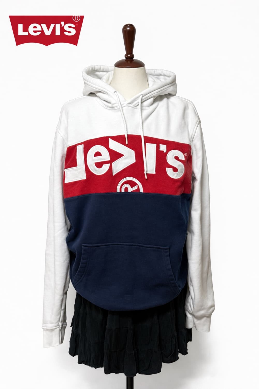 리바이스 빅로고 배색 후드티L  y2k 빈티지 상품이미지1