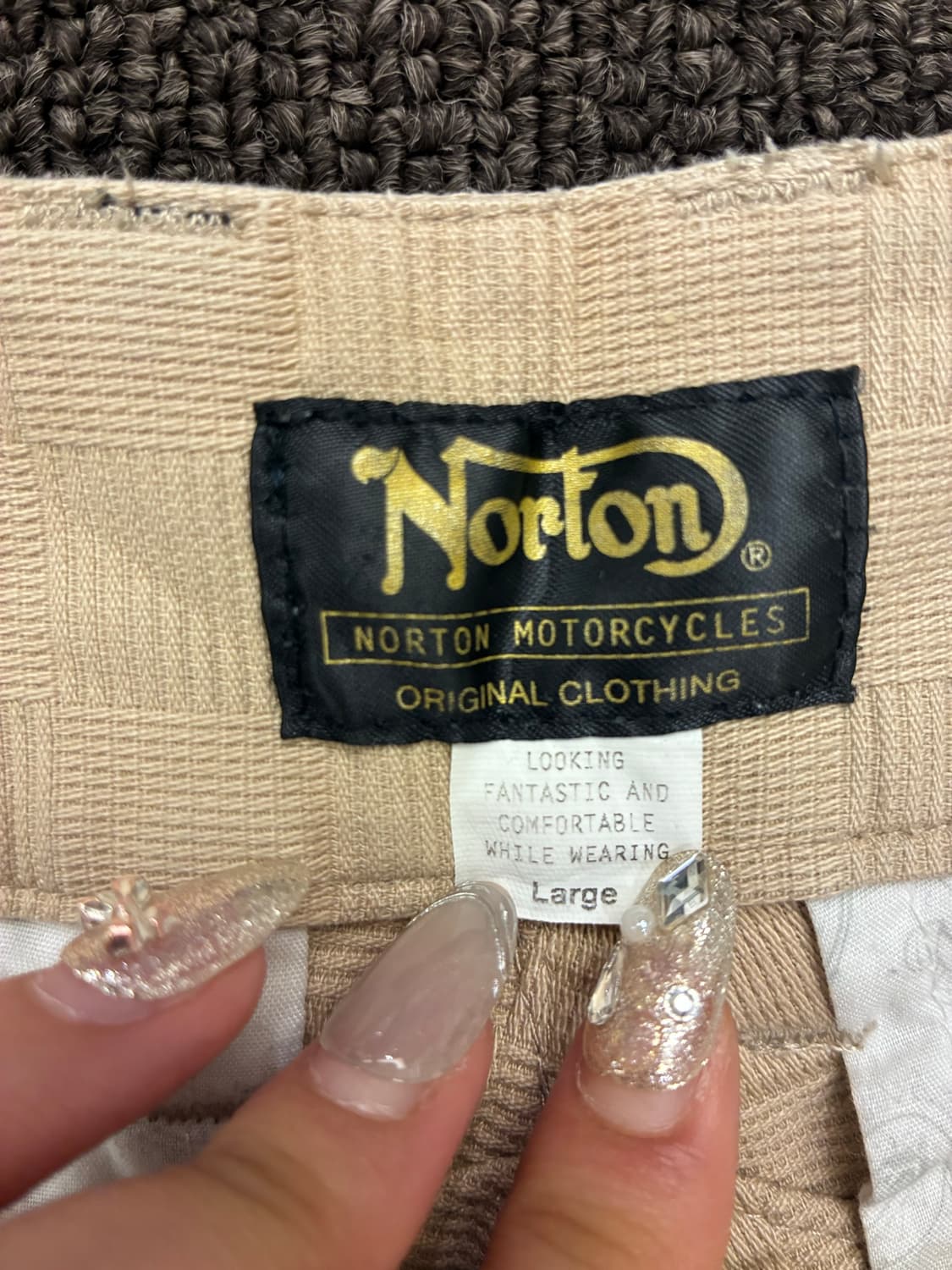  L) Norton 빈티지 포켓 자수 체크 반바지(이염) 상품이미지4