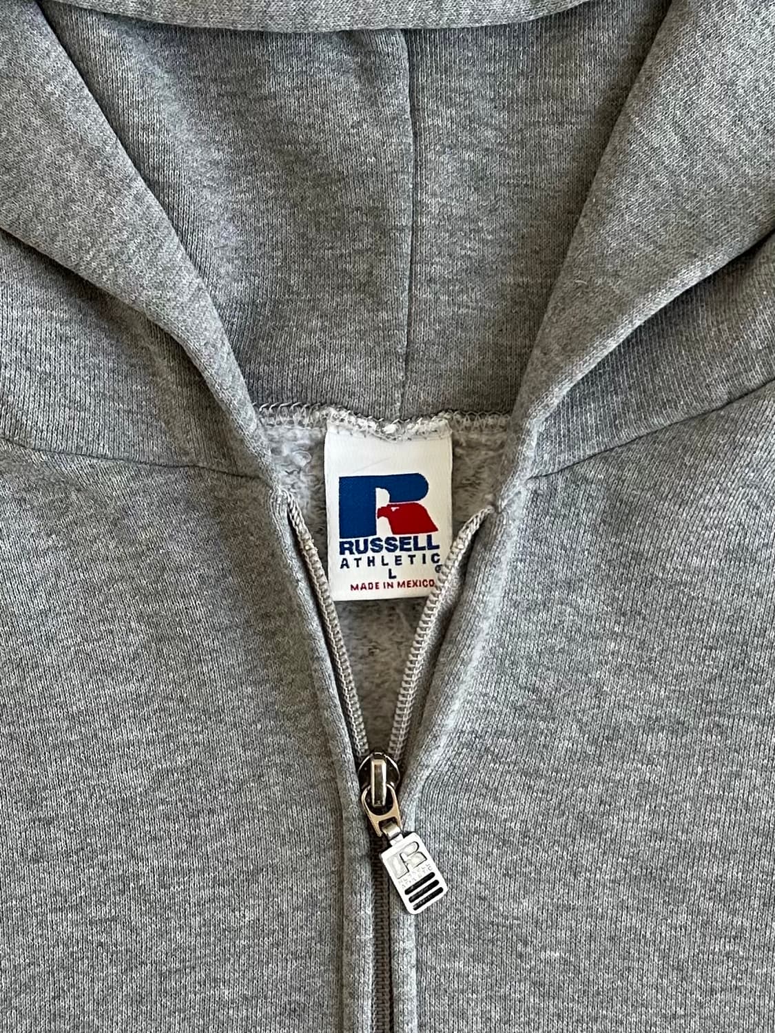 90s 빈티지 러셀 후드집업 그레이 L 상품이미지6