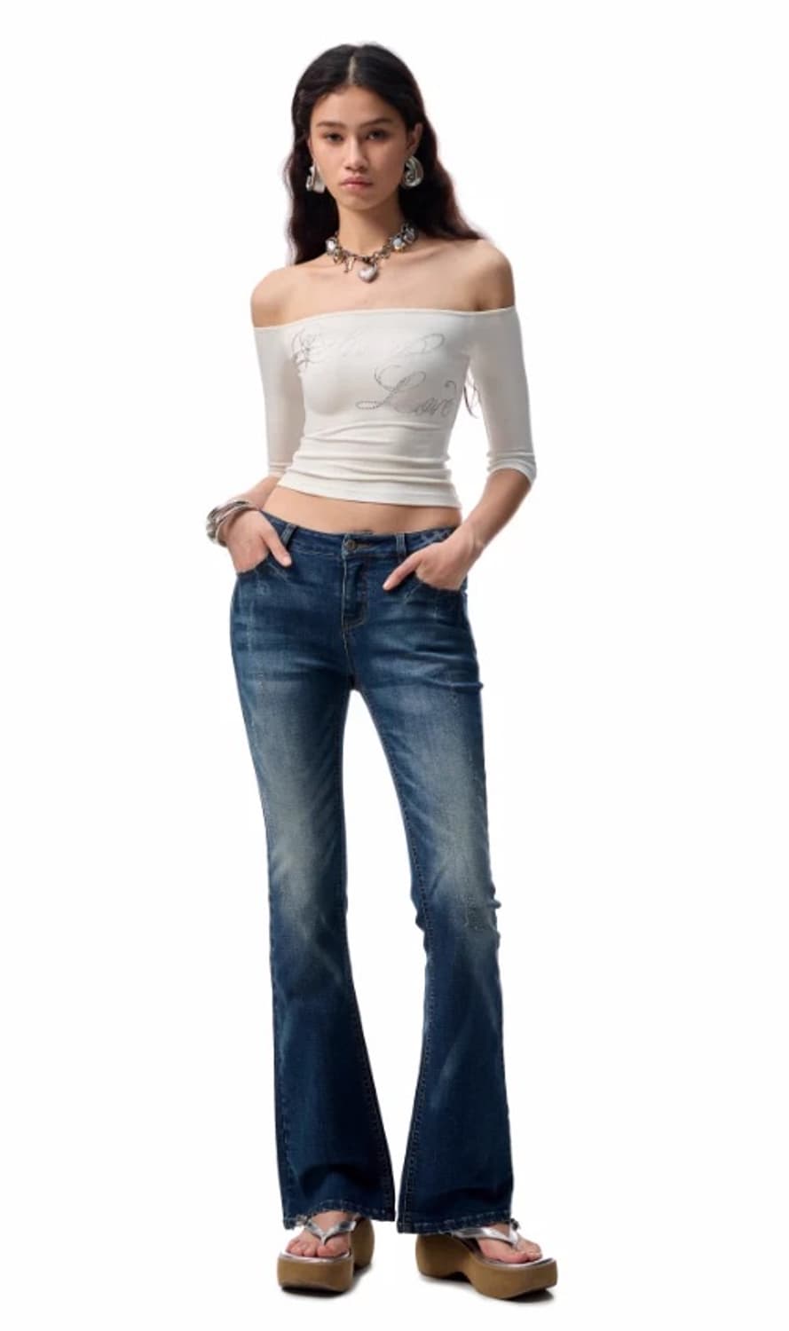 원진스튜디오 데님팬츠 머드/진청 L 상품이미지6