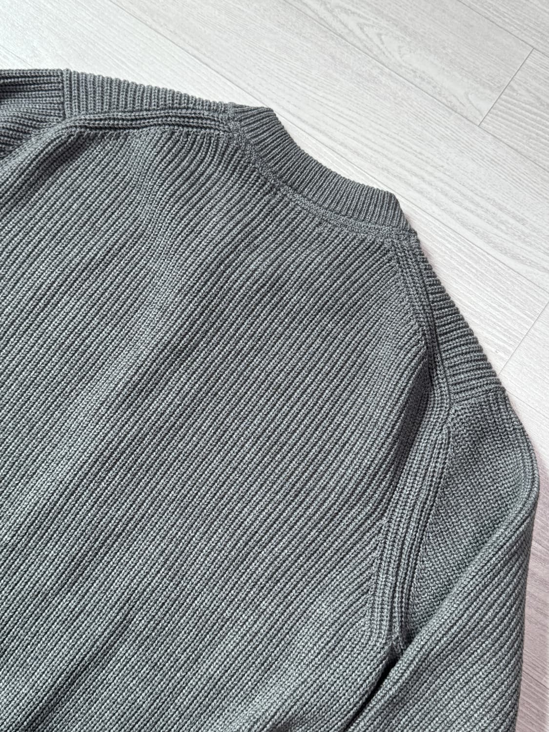 유니클로C 크루넥 풀집 가디건 그레이 S 상품이미지7