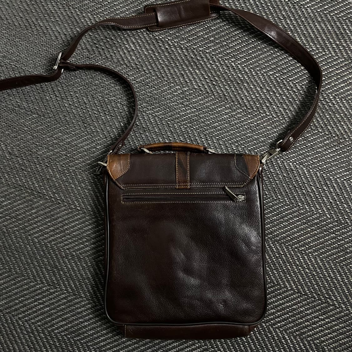 esquire 아카이브 브라운 레더 크로스백y 4005 상품이미지4