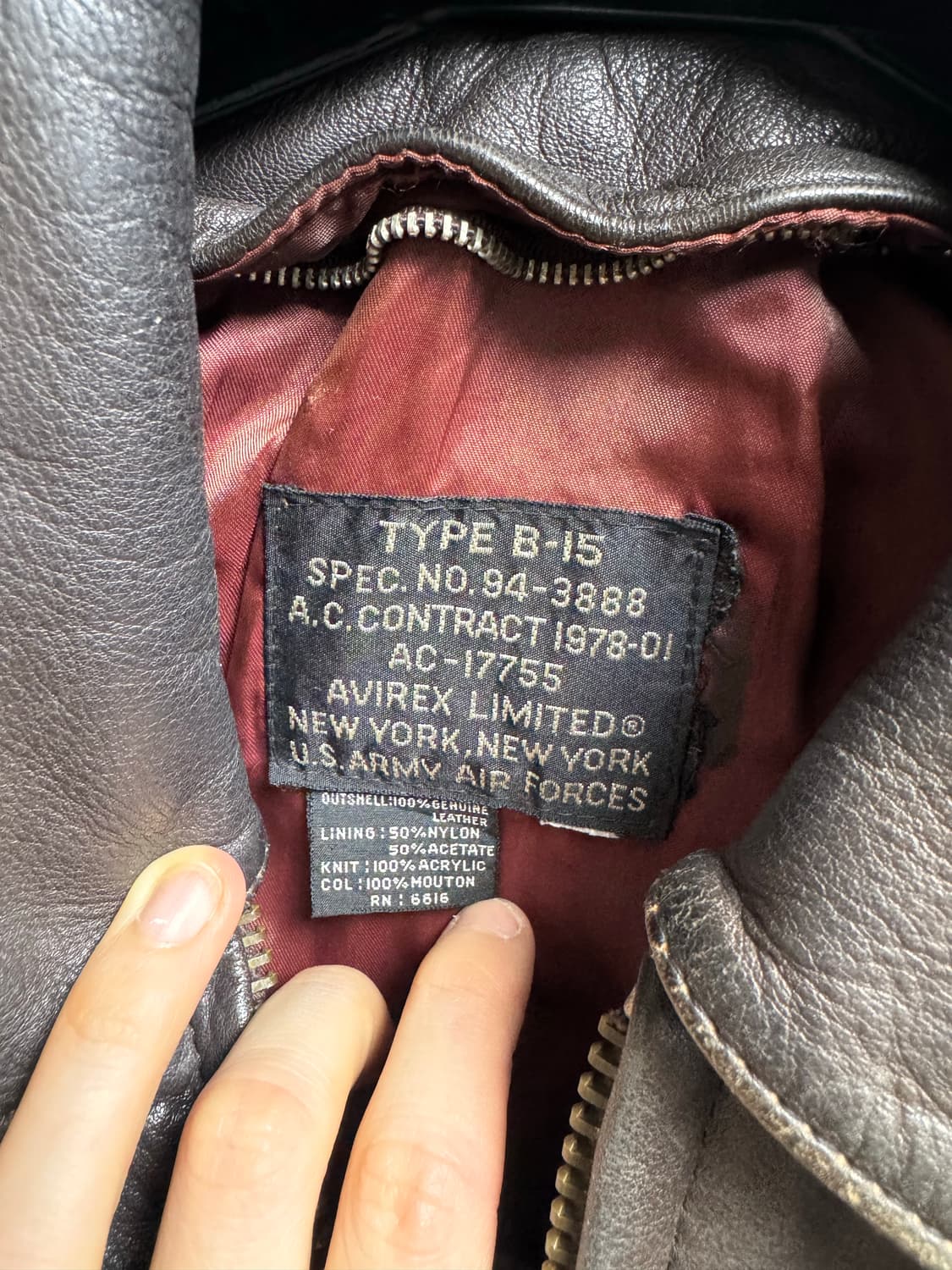 70‘s 아비렉스 A2 레더자켓 상품이미지2