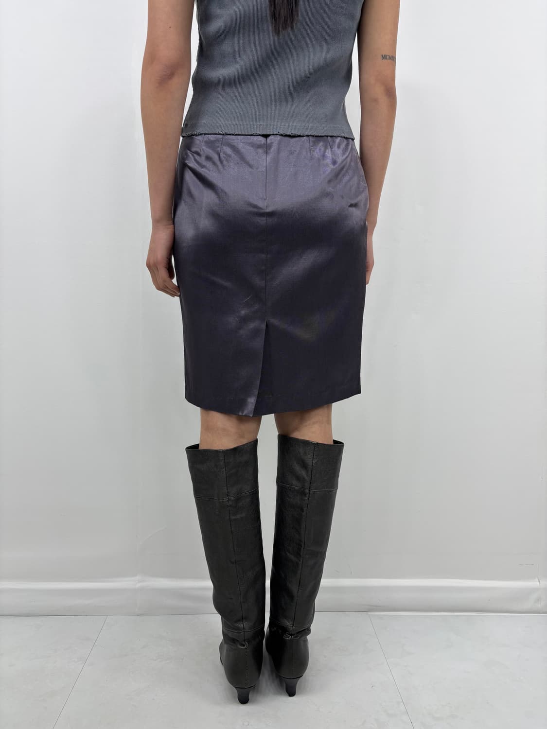 DUAL STRIPE PURPLE MIDI SKIRT 상품이미지4