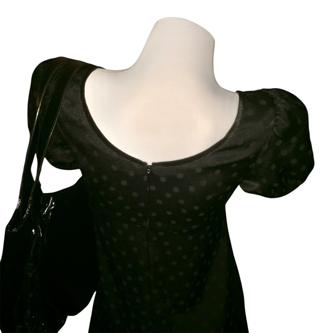 도트 벨벳 리본 벌룬 원피스 갸루 y2k 상품이미지3