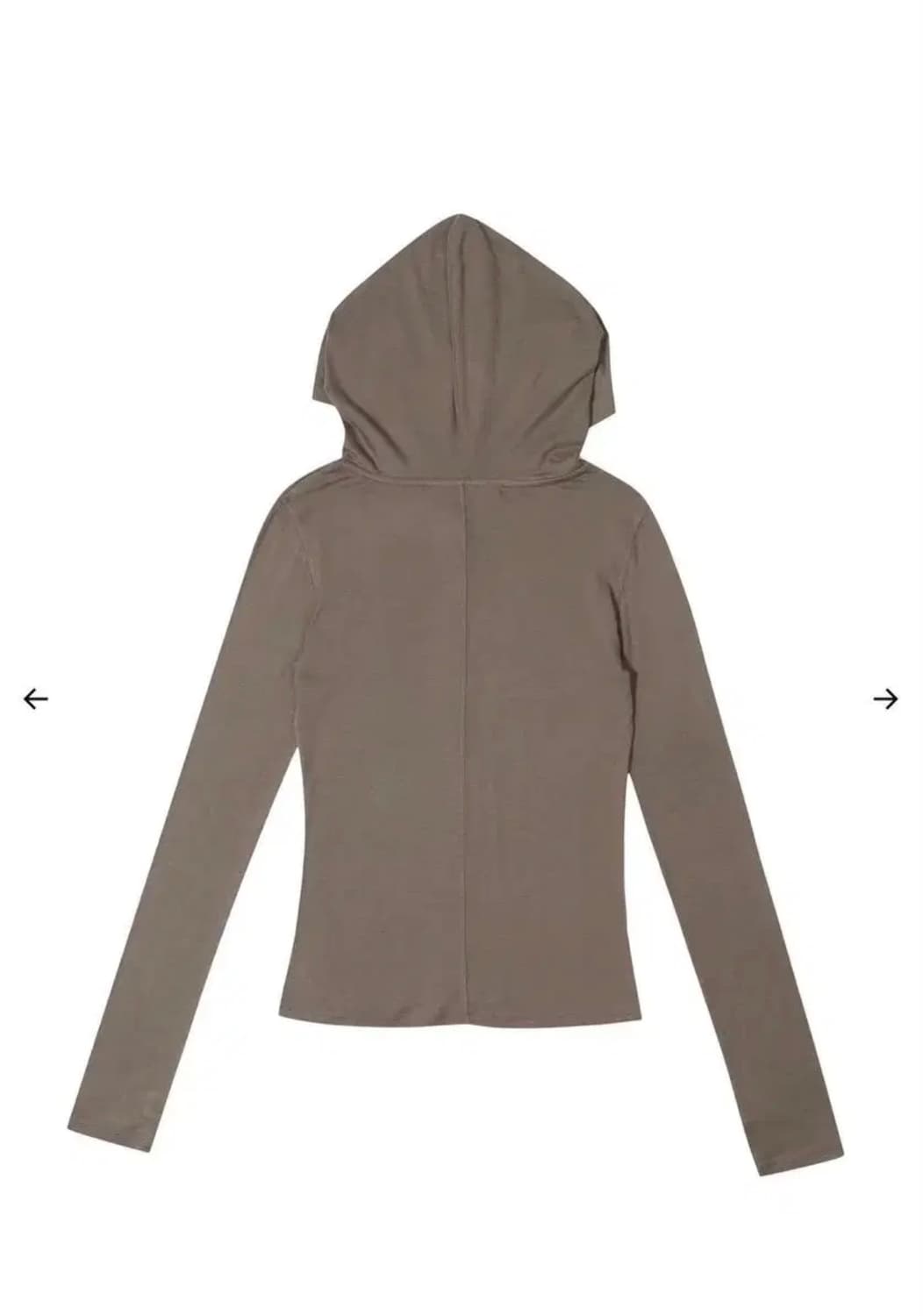 보헤미안서울 후드 버튼 워머 티 / 브라운 상품이미지2