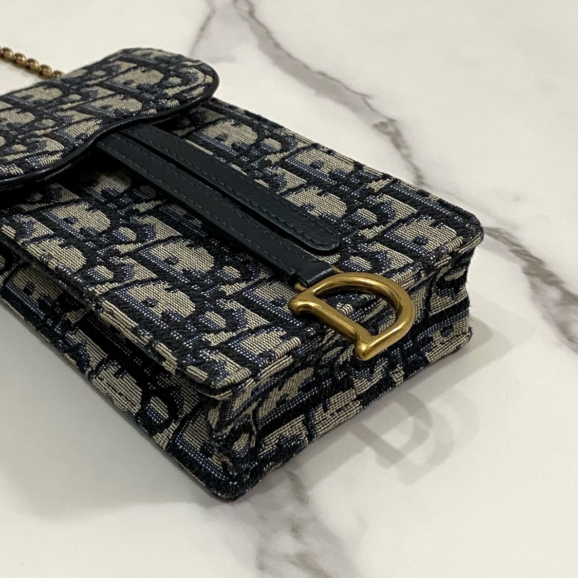 거의새것 디올 새들 오블리크 자카드 버티컬 파우치 휴대폰 가방 상품이미지3