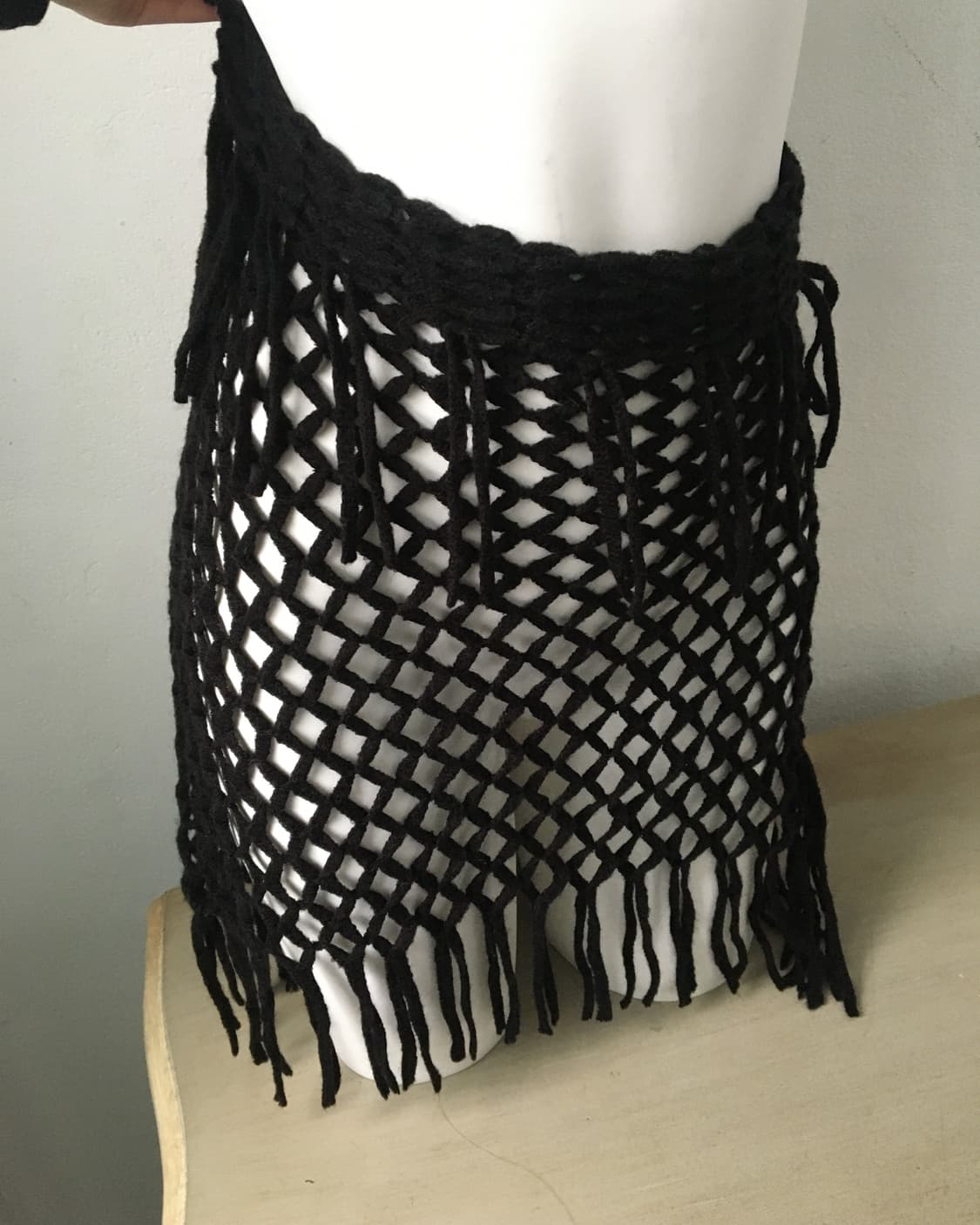 fringe net layered muffler 상품이미지5