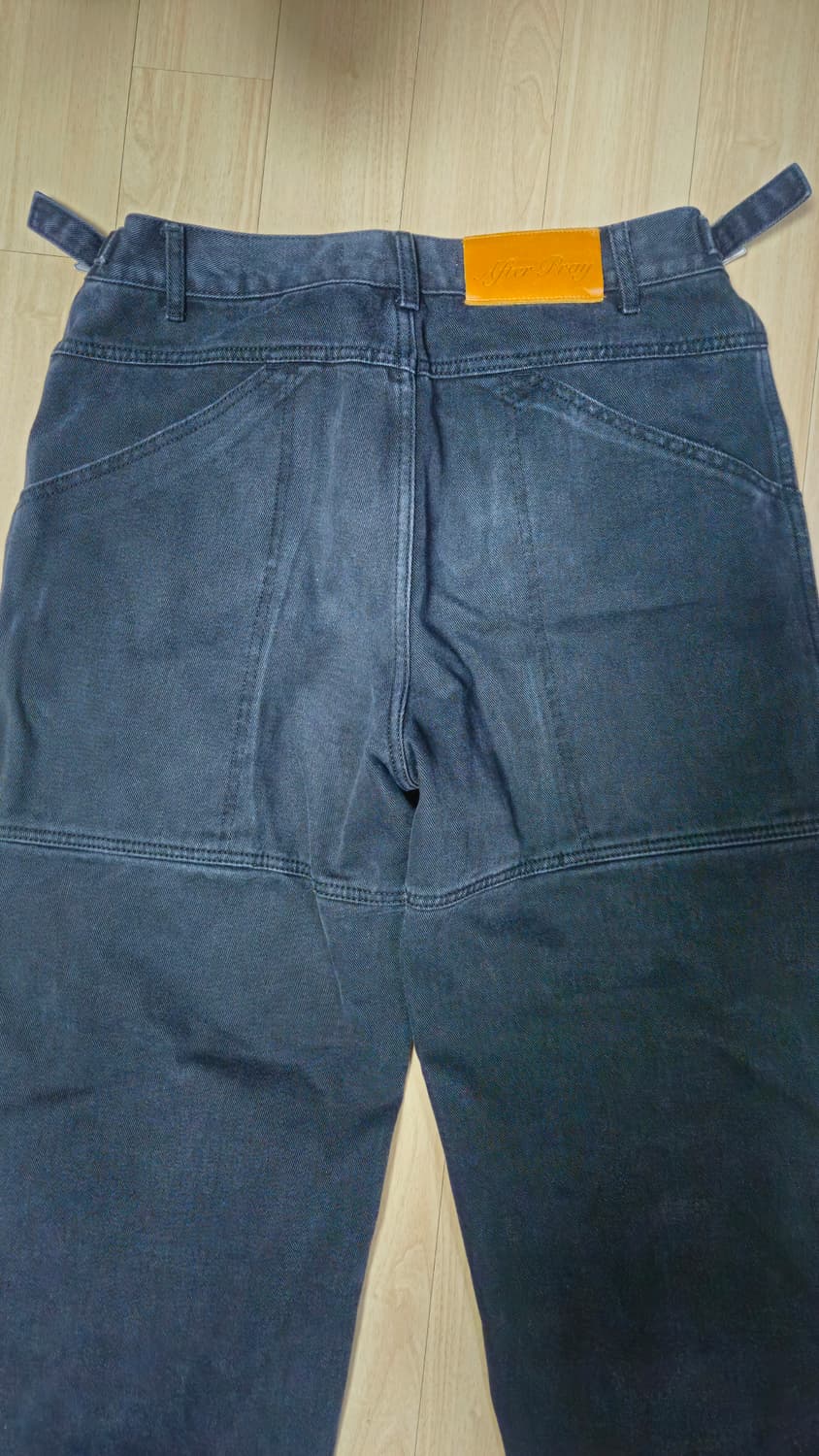 애프터프레이 크루저 릴렉스드 위시드 진스 블랙 L 상품이미지3