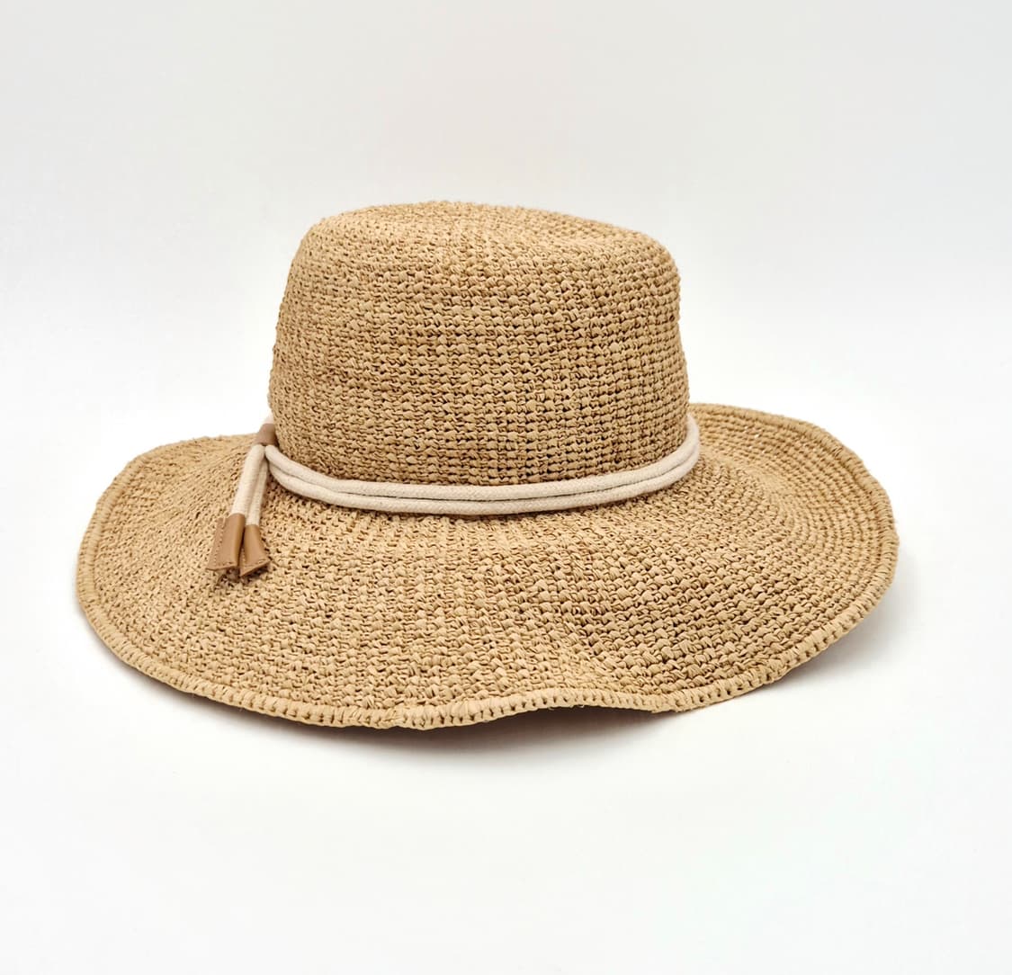 헬렌카민스키 라피아 내추럴 브림햇 모자 상품이미지3