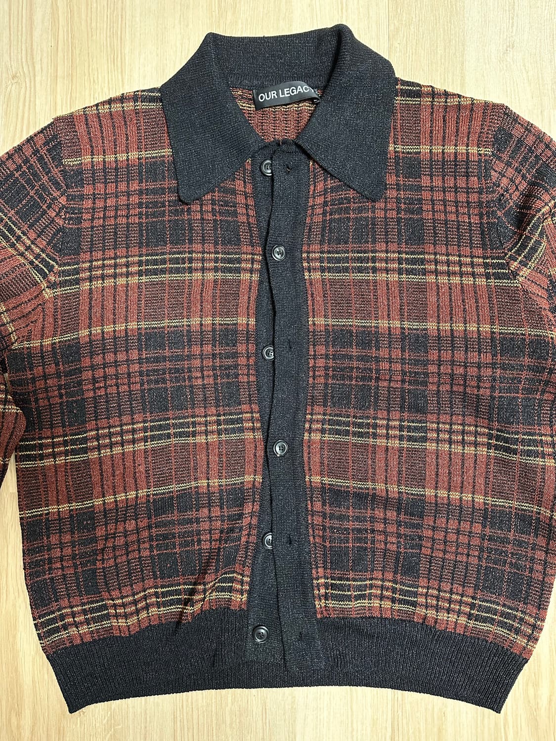 Our Legacy 아워레가시 이브닝 폴로 러스트 체크  상품이미지2