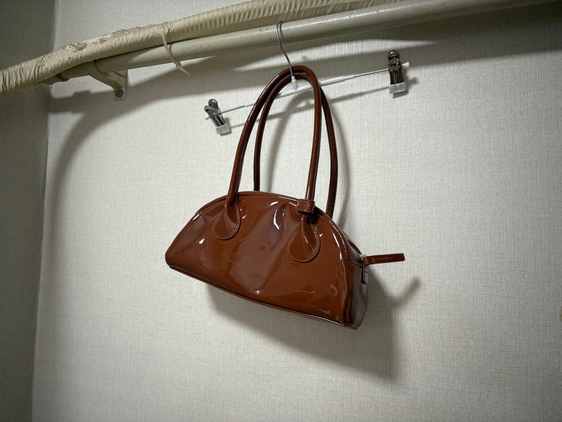 Kuo 브라운 핸드백 상품이미지3