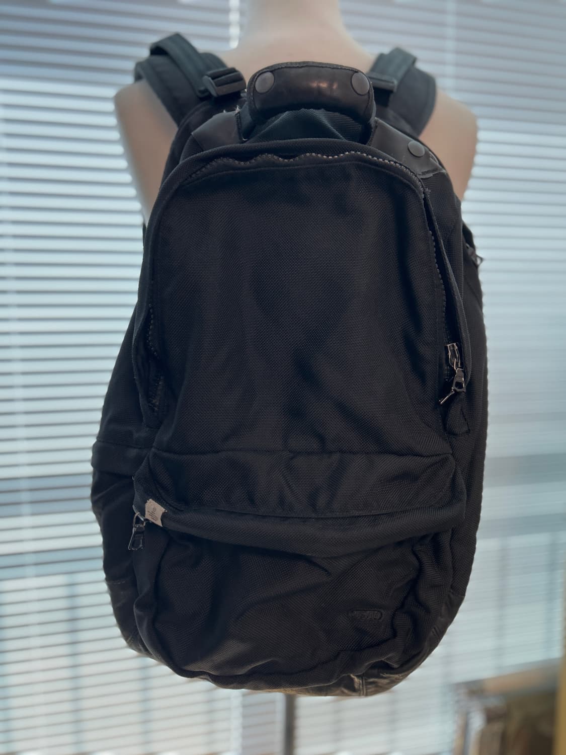 VISVIM 올드비즈빔 발리스틱22L 올블랙 레더 백팩 상품이미지1