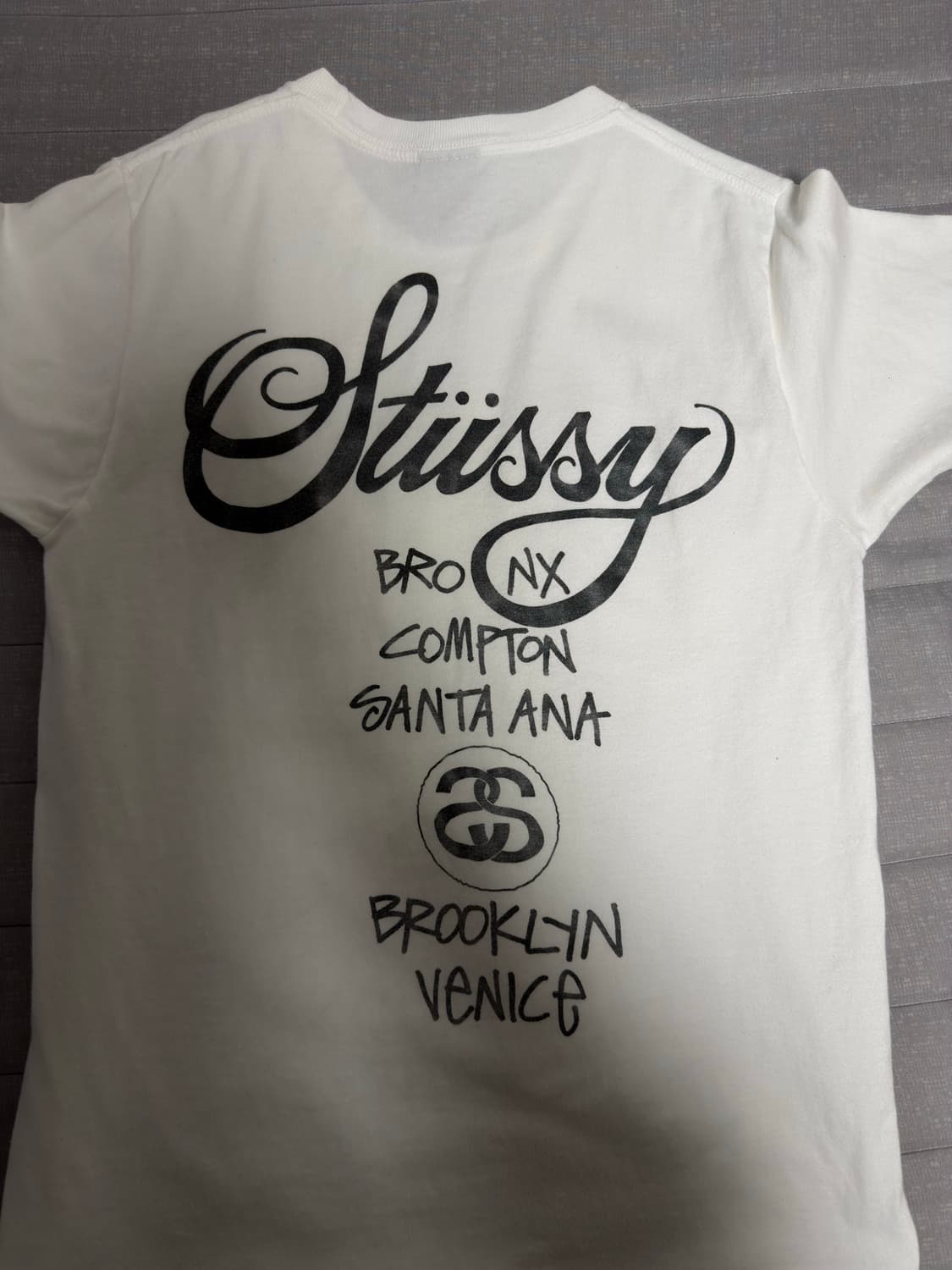 [S] 스투시 월드투어 티셔츠 화이트 상품이미지3