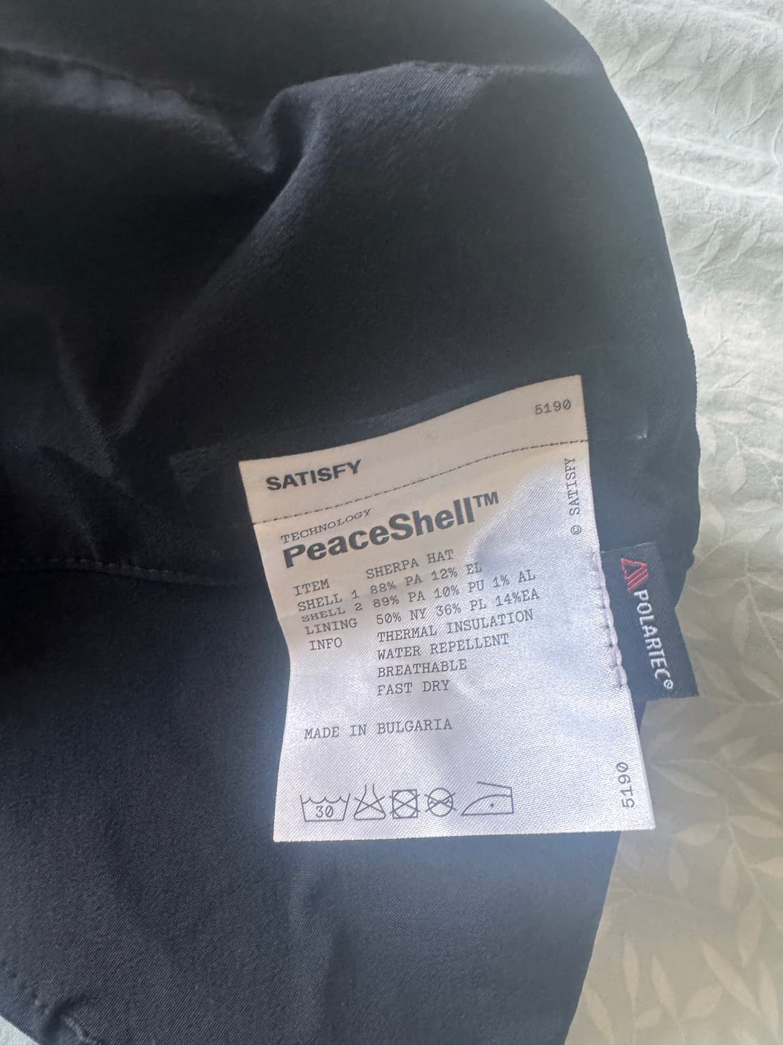 새티스파이 피스쉘 모자 블랙 Satisfy Peaceshell 상품이미지2