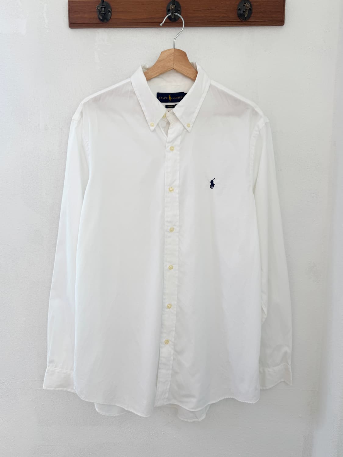 QR 폴로 화이트 린넨 셔츠 상품이미지2