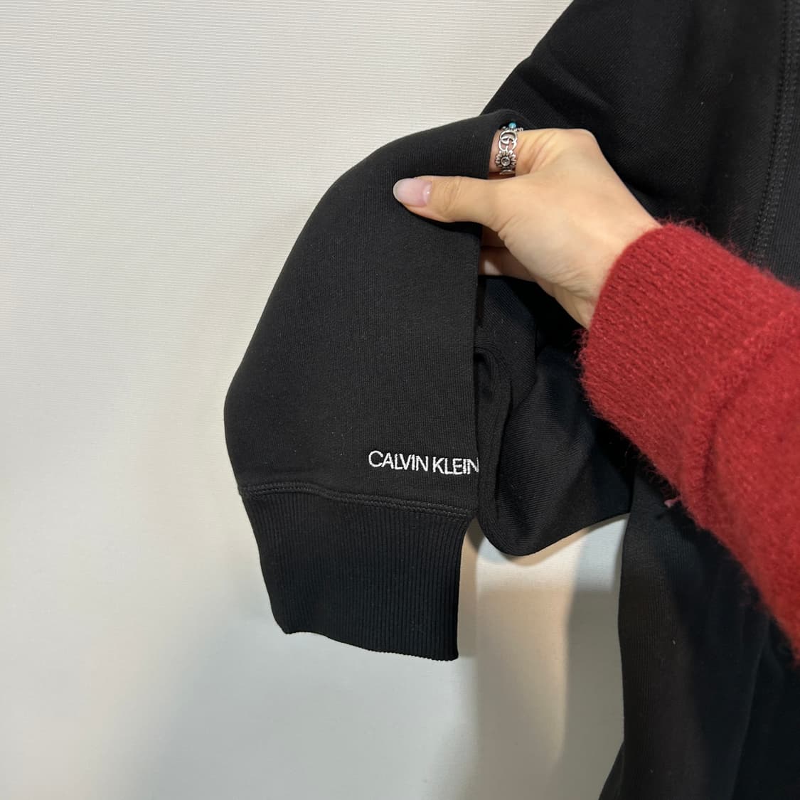 켈빈클라인 남성 기모 후드 집업 XL  상태 최상 상품이미지4