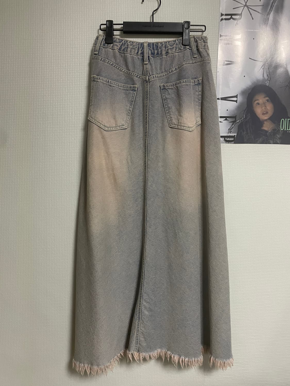 프라이빗룩북 그런지 데님 롱스커트 상품이미지8