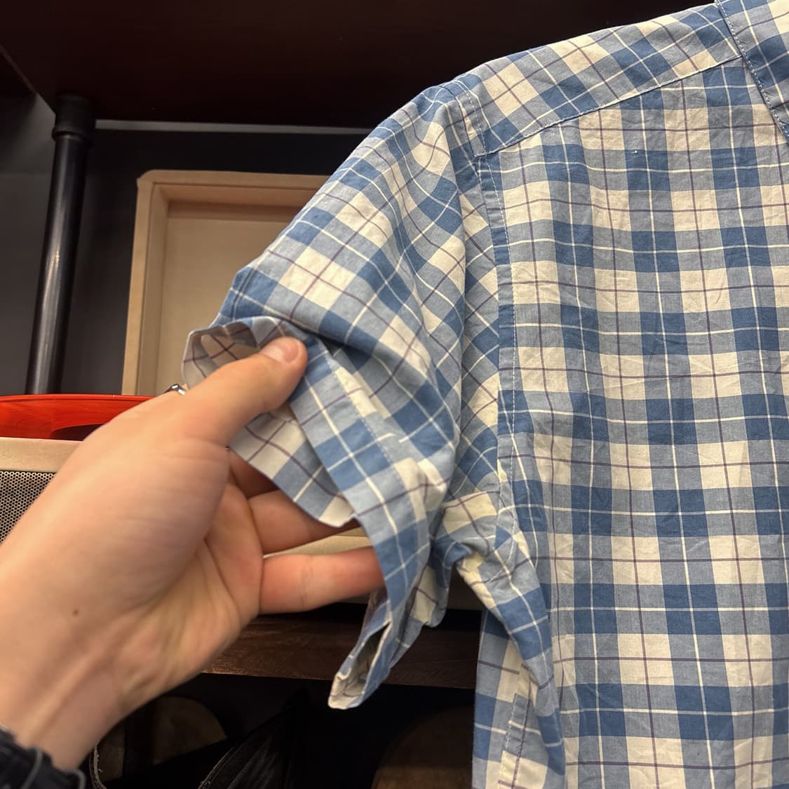 파타고니아 오가닉코튼 미니멀 플래드 타탄체크 반팔 셔츠 N1061 상품이미지5