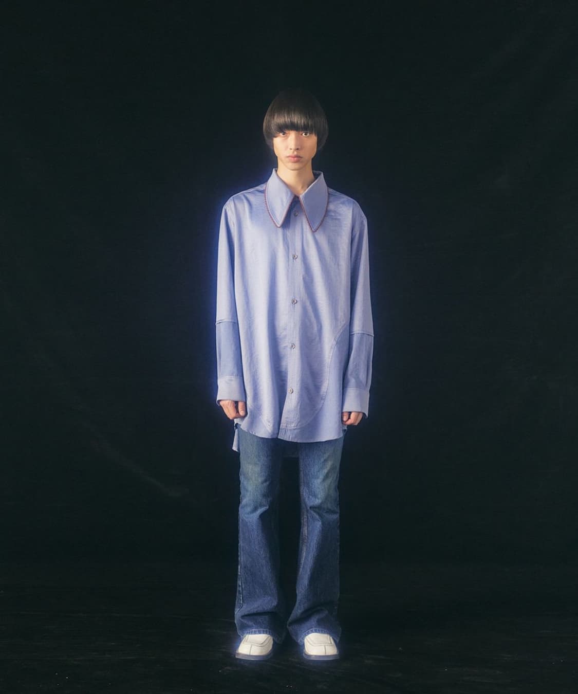 앤더슨벨 애쉬론 커브 롱셔츠  L 상품이미지1