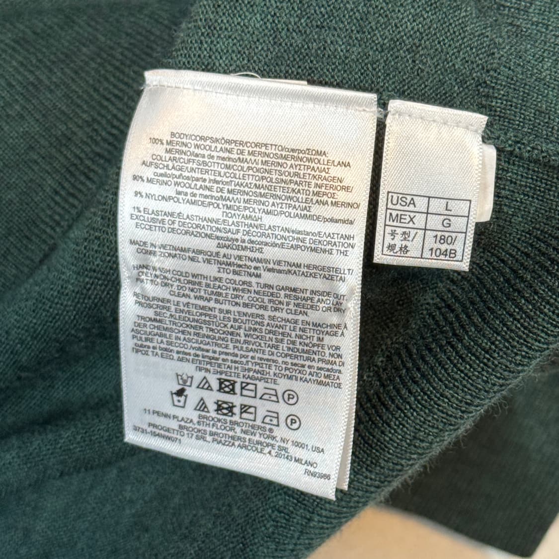 L) 브룩스브라더스 메리노울 카라 니트 상품이미지8