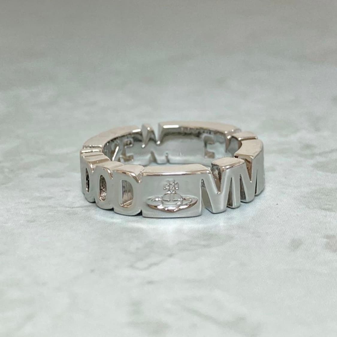 비비안웨스트우드 레터링 orb 로고 반지(새상품) 상품이미지1