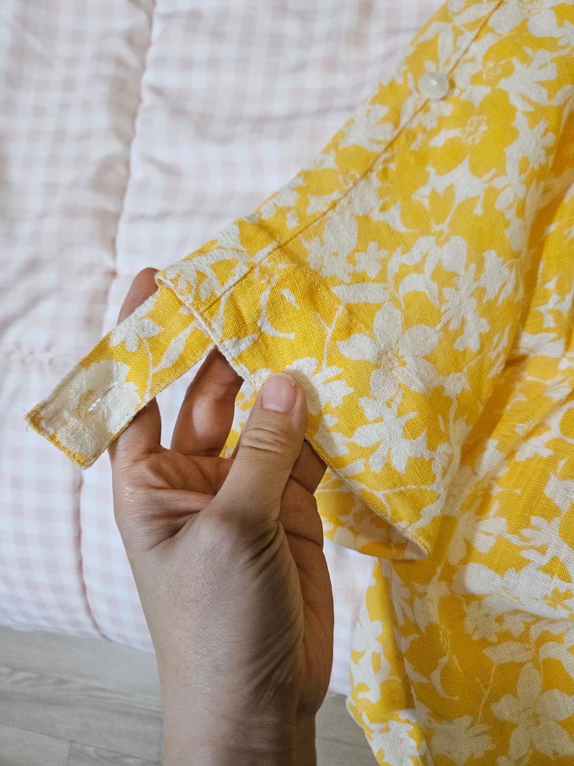 랭앤루 옐로우 패턴 맥시 로브 상품이미지3