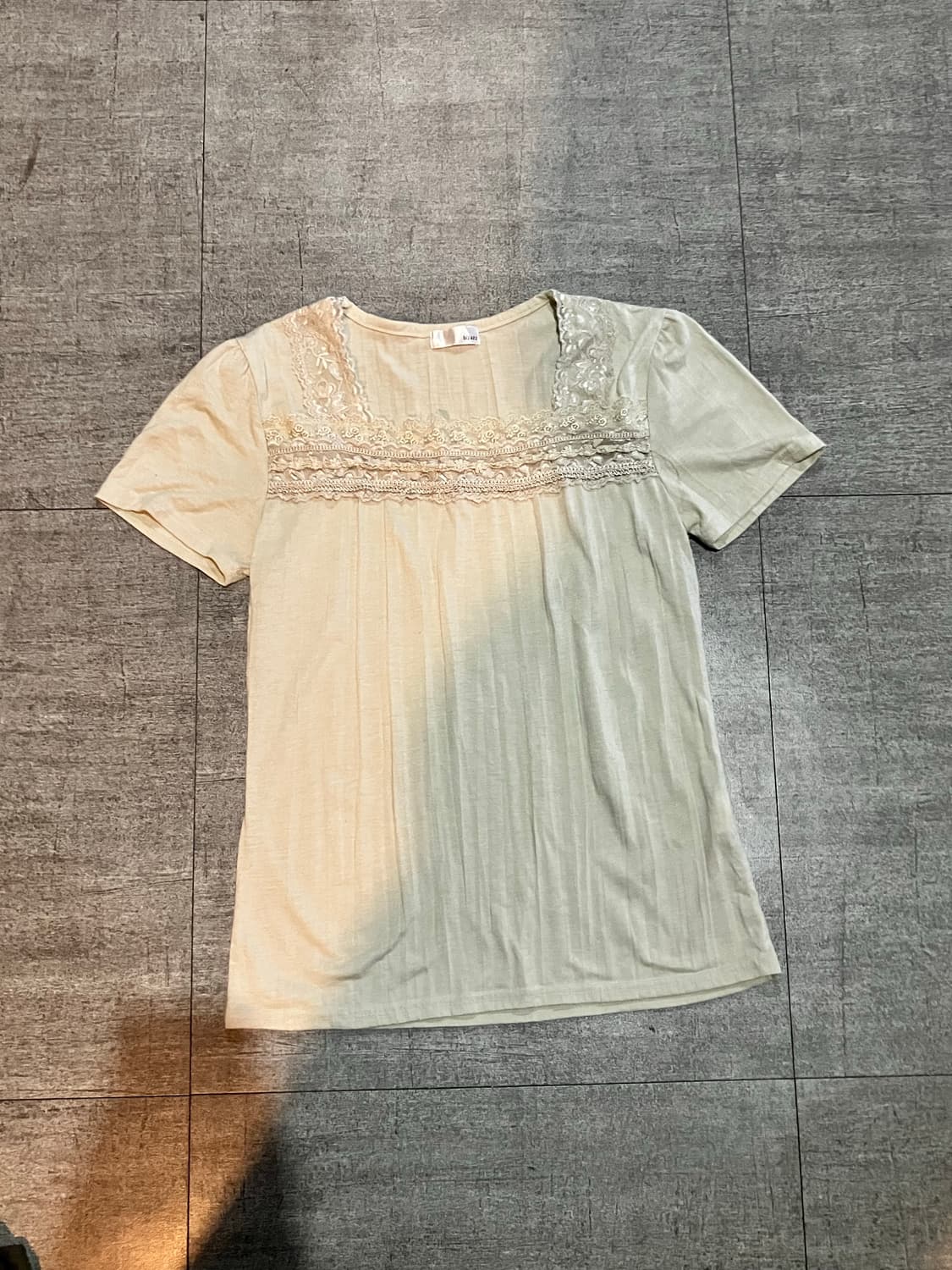 일본빈티지 Bizazz 하구미모리걸 달천깔페어리 레이스 스퀘어티셔츠 상품이미지1