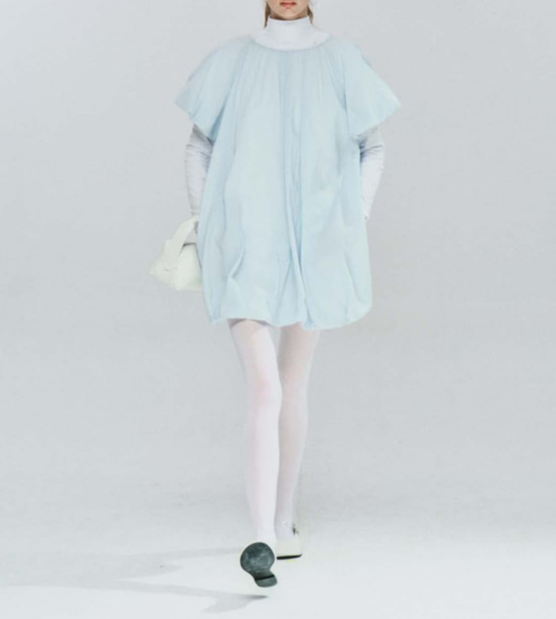 Cosmoss VOLUME MINI DRESS (WASHED SKY) 상품이미지5