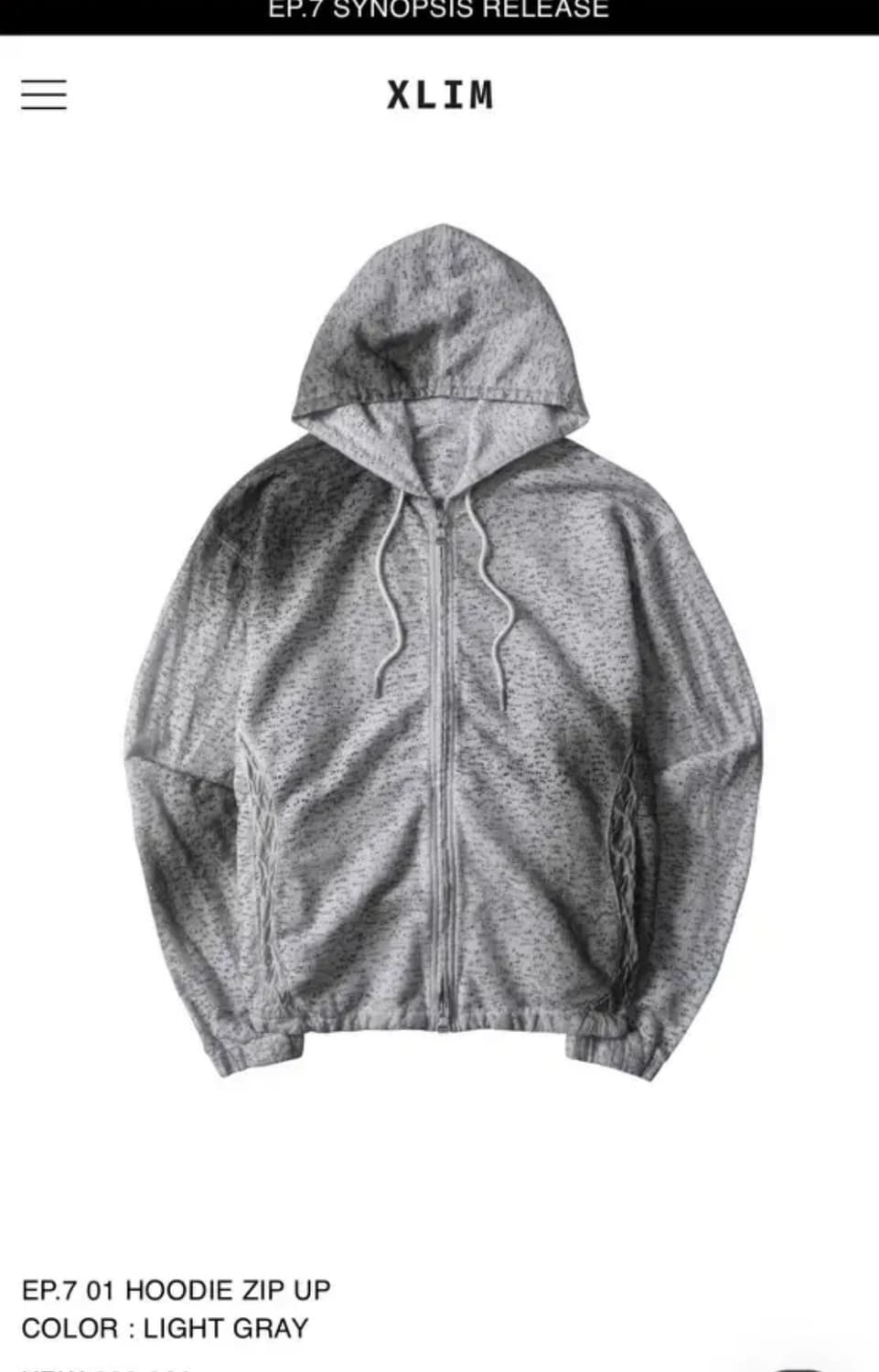 XLIM EP.7 엑슬림 후디집업 상품이미지1