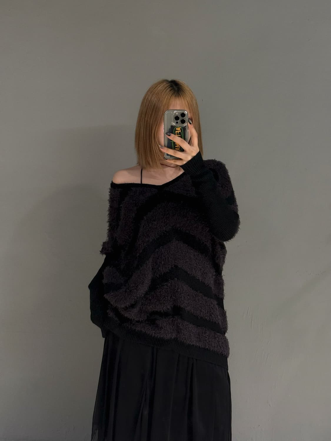 fluffy fur stripe pattern ops 상품이미지1