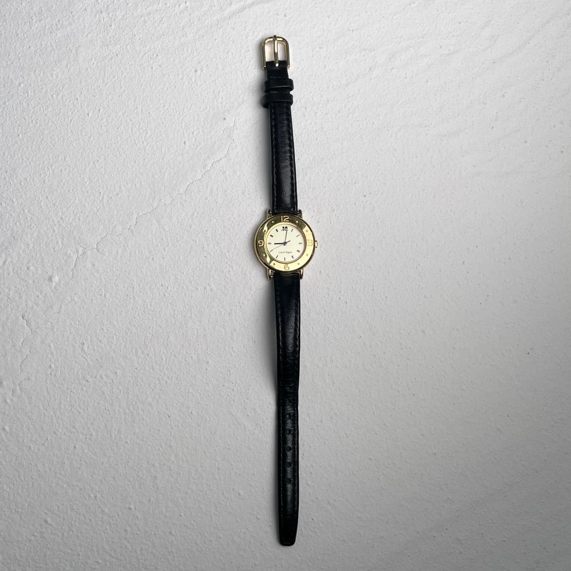 (희귀)꾸레쥬 로고 가죽 시계/y2k 모리걸 /courreges 시계 상품이미지3