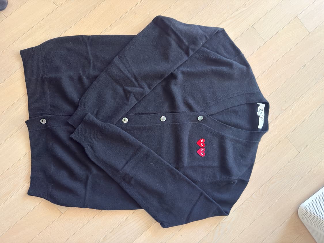 꼼데가르송 브이넥 가디건 / 블랙 / 2XL 상품이미지1