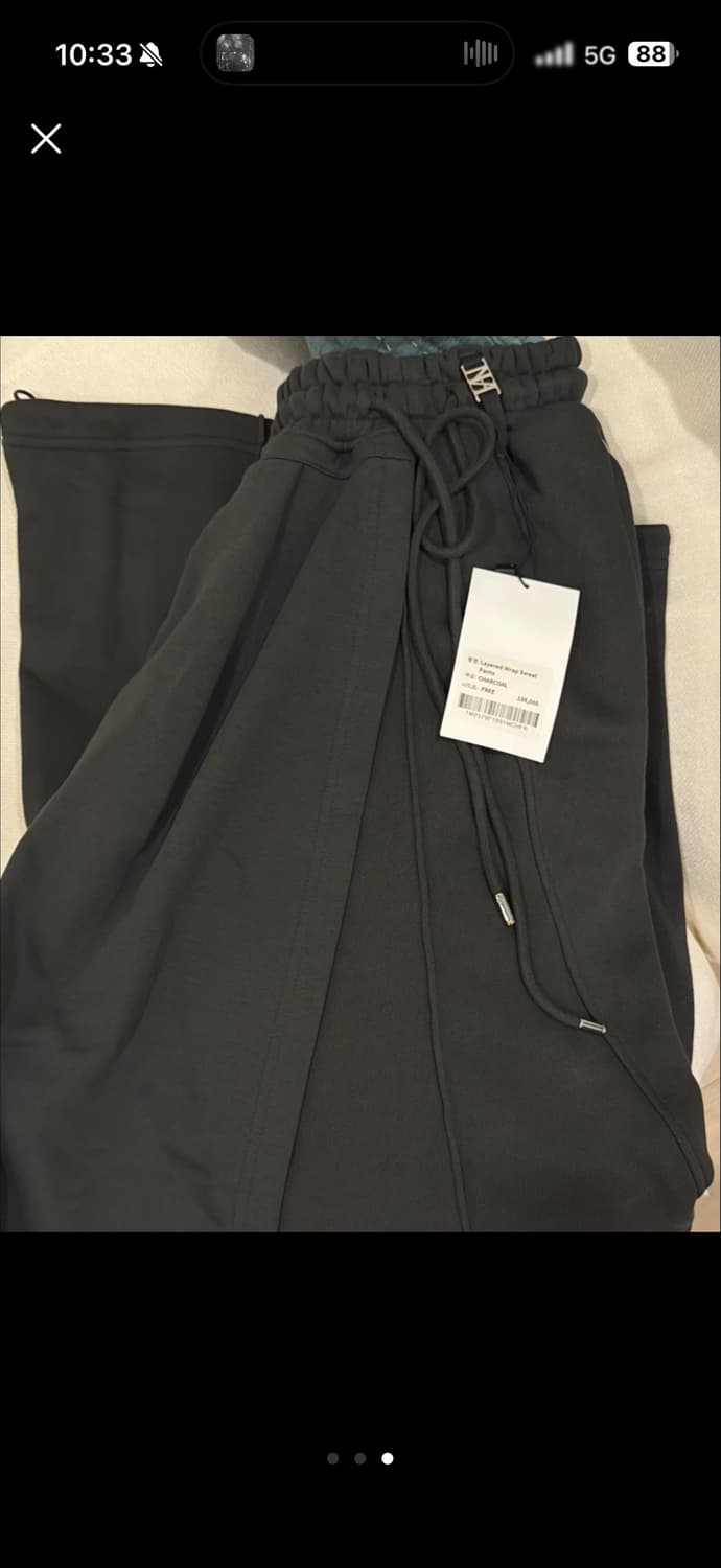 [새상품]트리밍버드 Layered Wrap 스웻 팬츠 차콜 상품이미지3