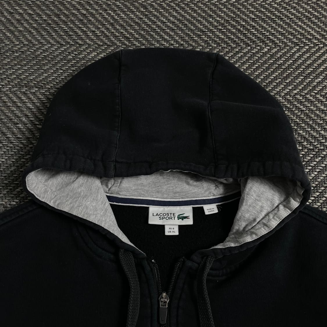 라코스테 자수로고 미니멀 후드 집업y 4346 상품이미지6