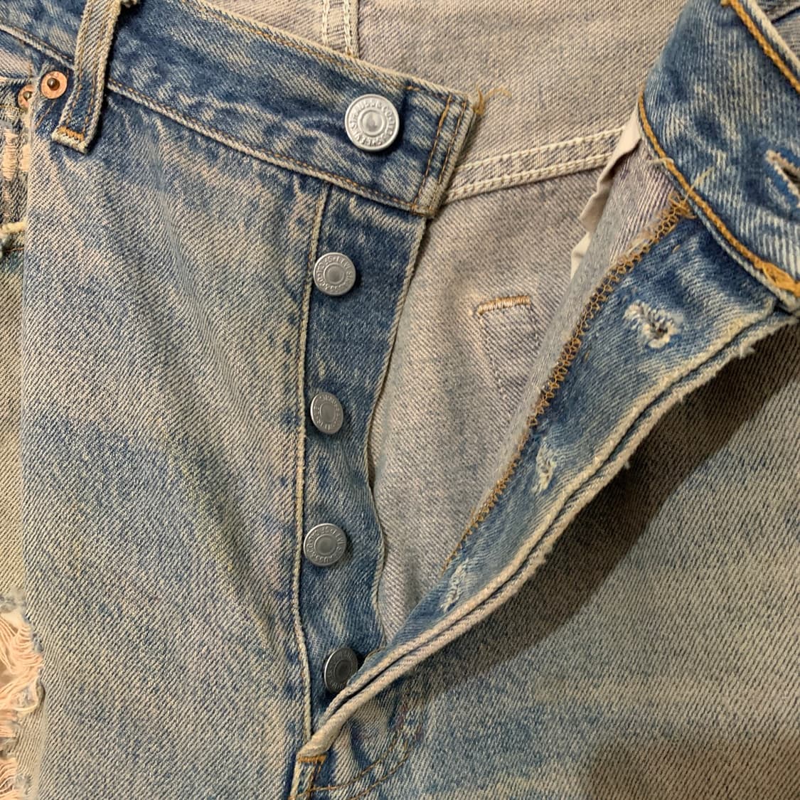 34인치 리바이스 501 90s USA 빈티지 데미지 데님 청바지 상품이미지7