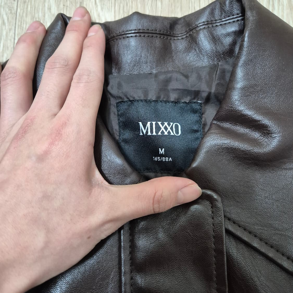 미쏘 여성 크롭 레더 라이더 가죽자켓 M(95) 상품이미지4