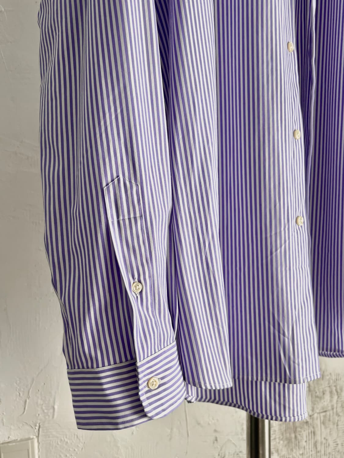 Polo 폴로 랄프로렌 QR신형 퍼플 컬러 스트라이프 패턴 셔츠 상품이미지4