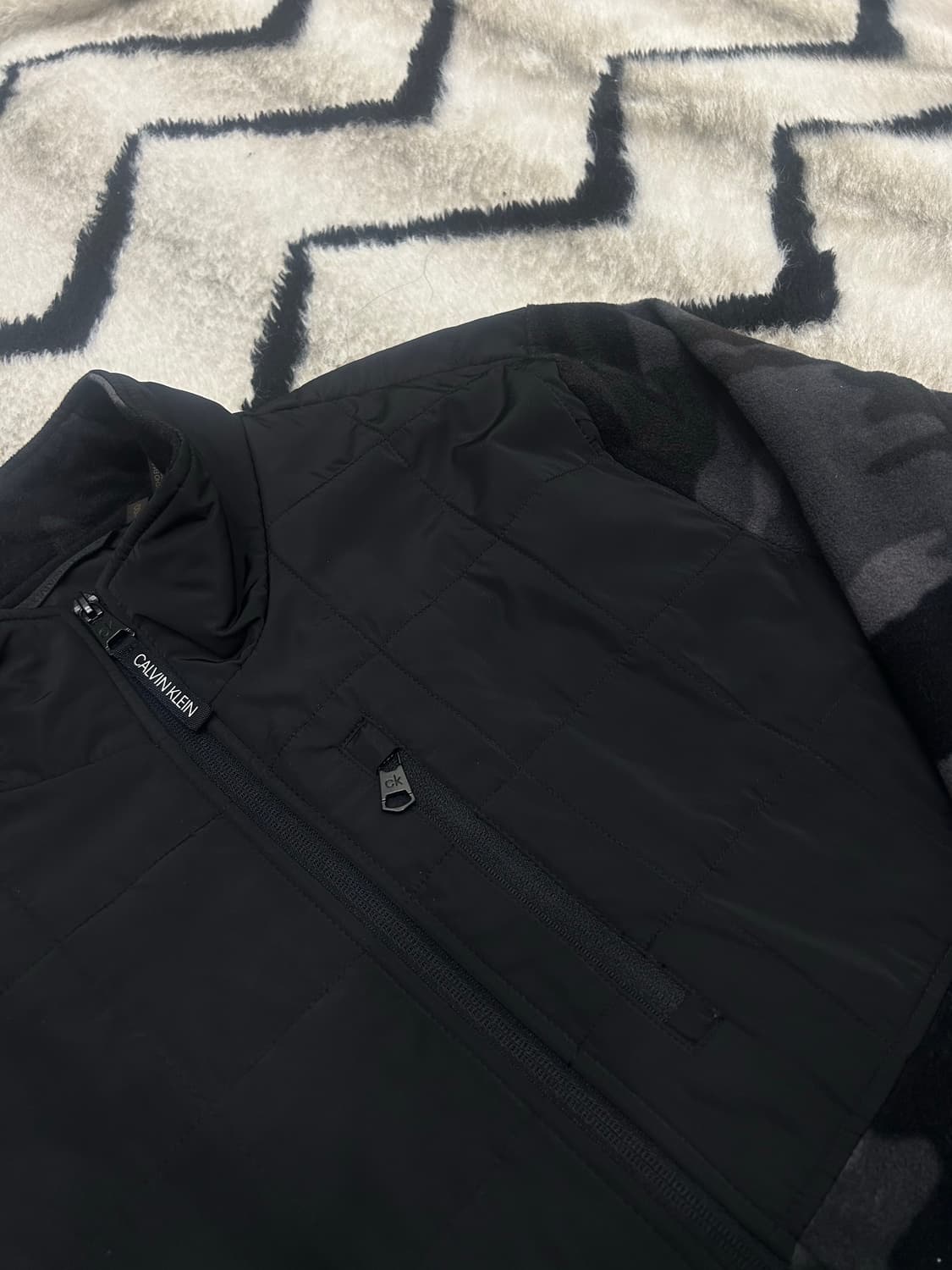 [L]켈빈클라인 카모 플리스 자켓 상품이미지1