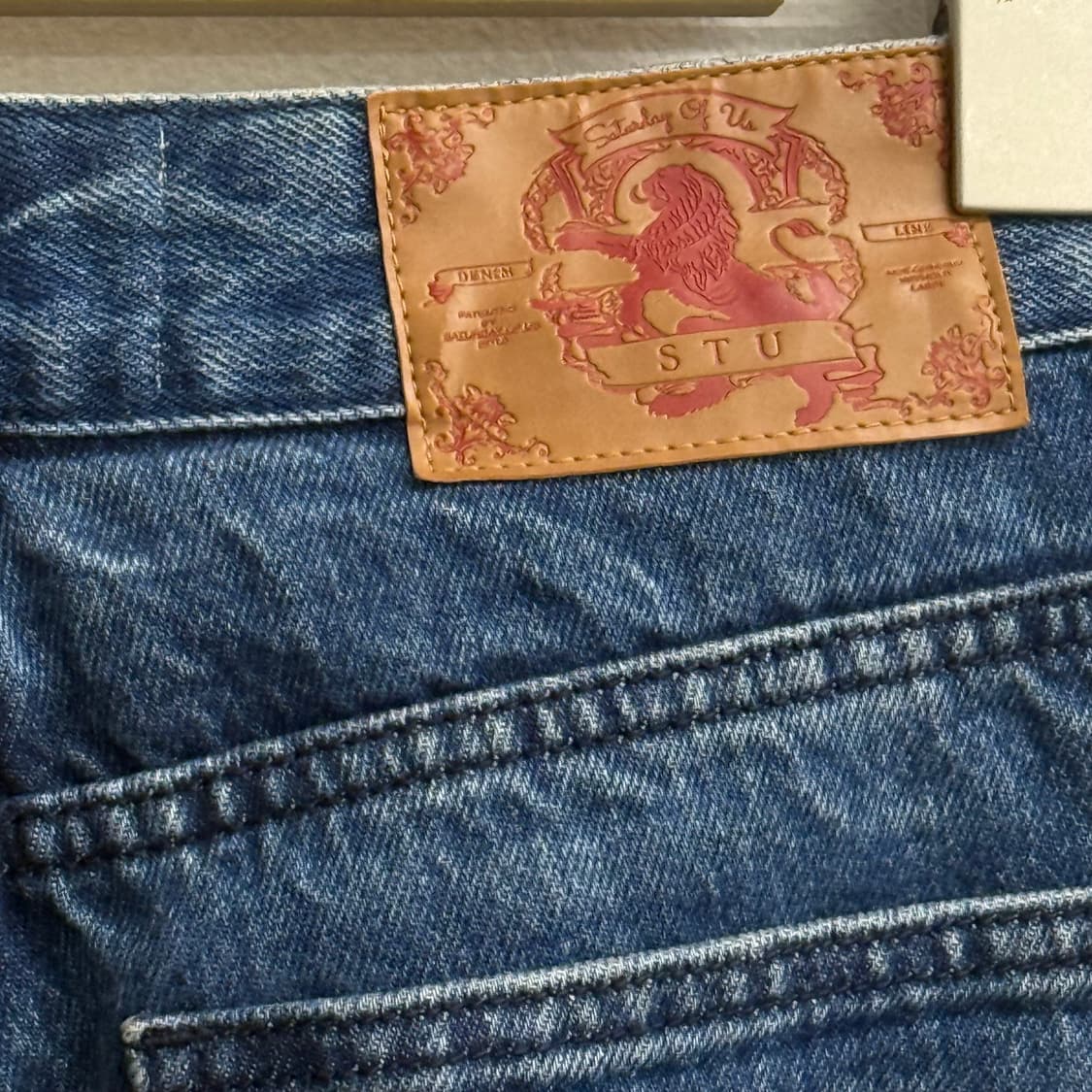 STU 하이웨스트 워싱 스트레이트 데님 팬츠 S 상품이미지5