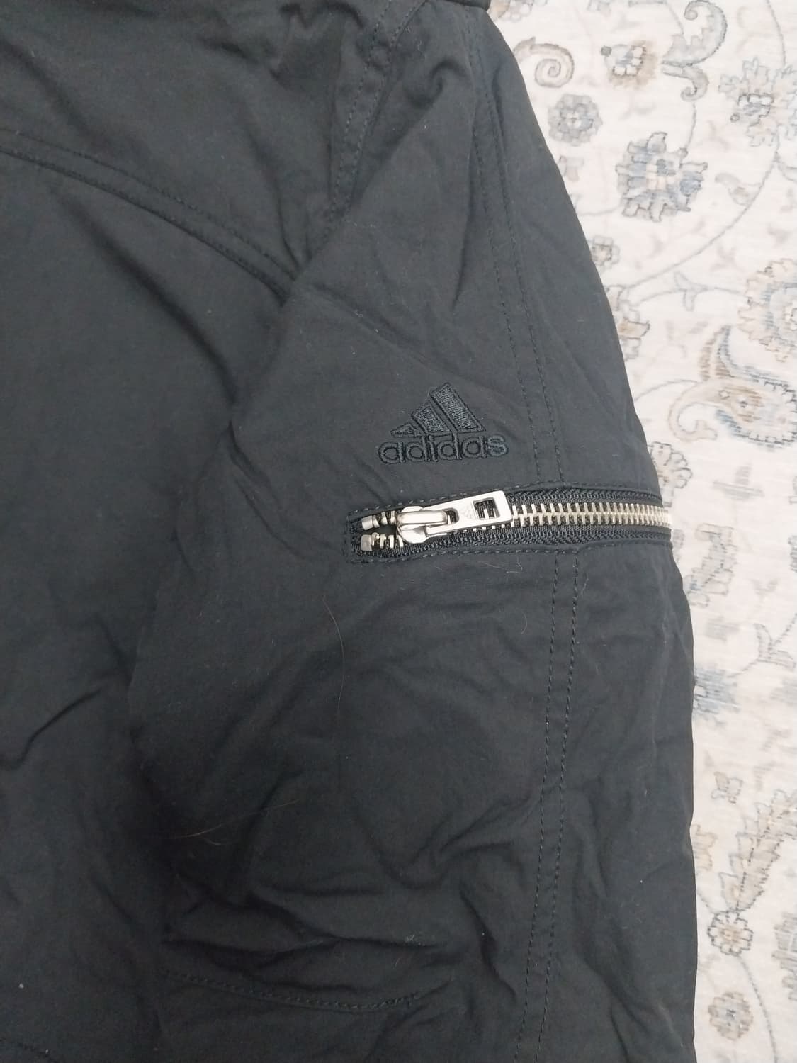 아디다스 올드스쿨  후드 퍼 안감 패딩 90 상품이미지5