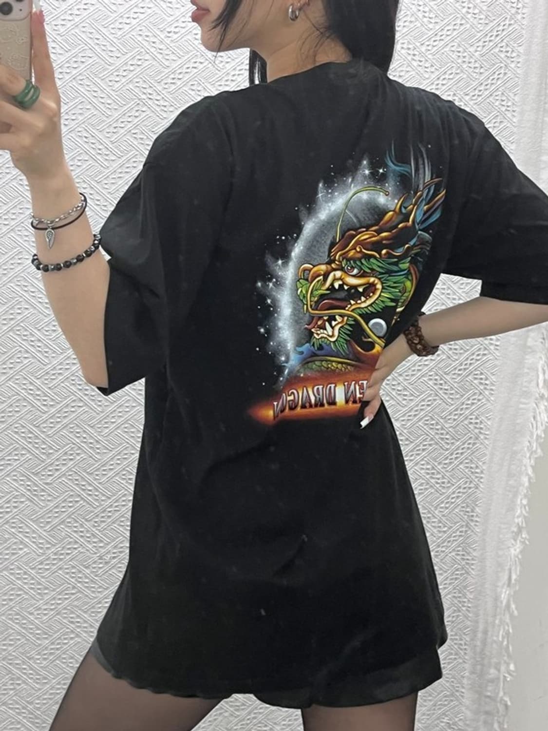 마이클 오리엔탈 스트릿 빈티지 드래곤 반팔티 XL C12345 상품이미지2